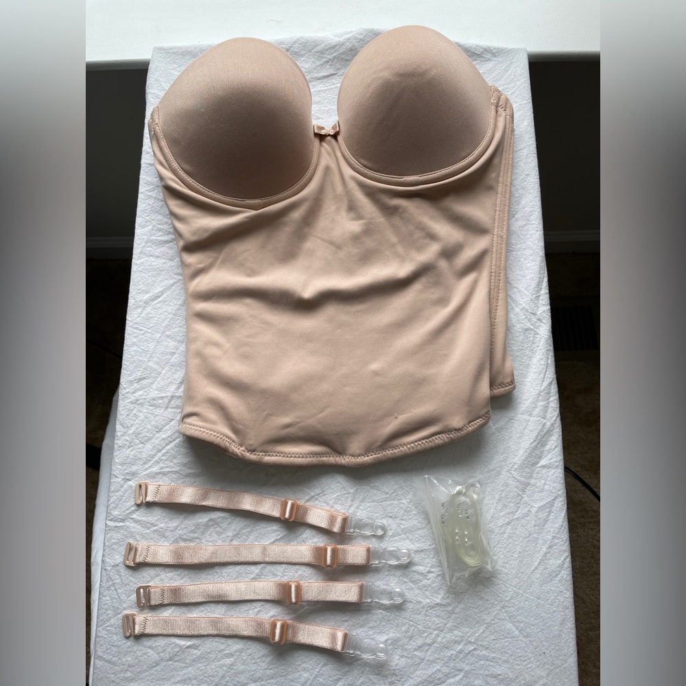 Va Bien Ultra Lift Low Back Seamless Bustier, Nude, 32C